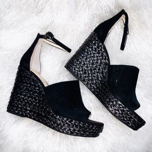 Jessica Simpson Black Espadrille Wedges